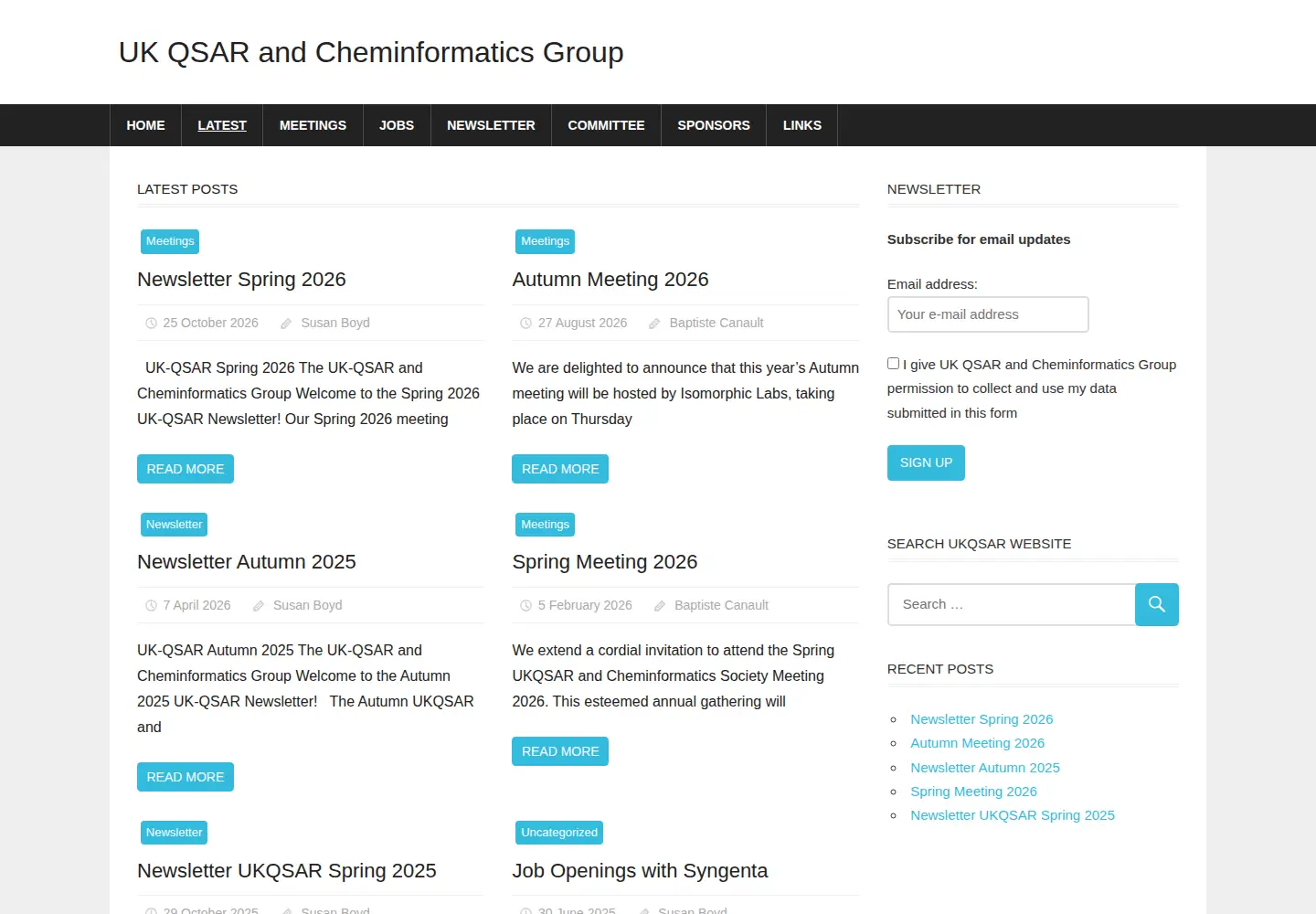 Screenshot of ukqsar.org