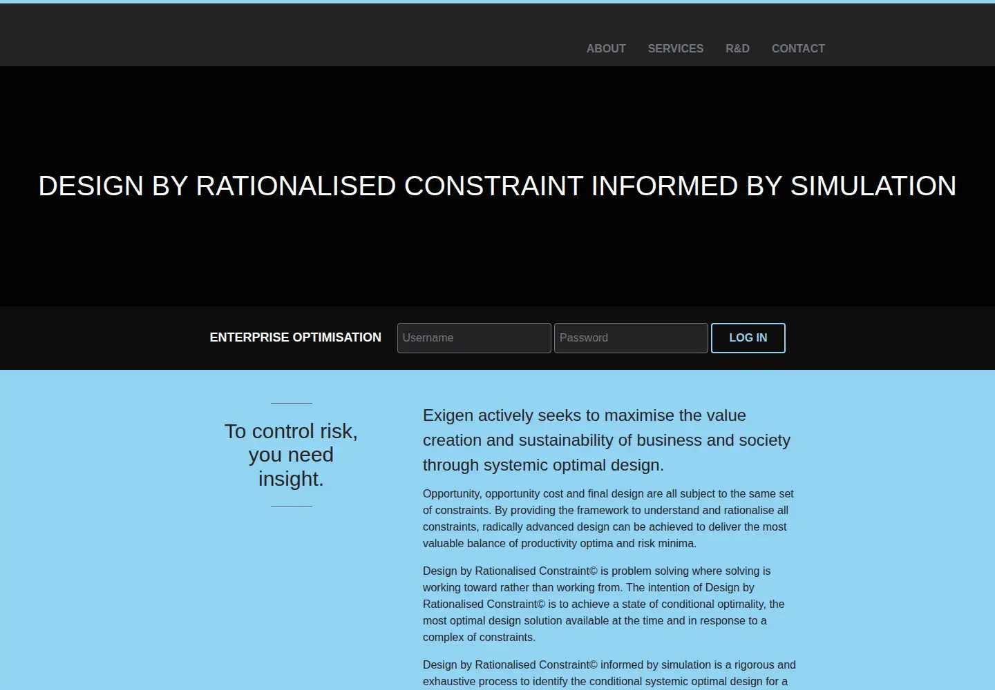 Screenshot of exigen.com.au