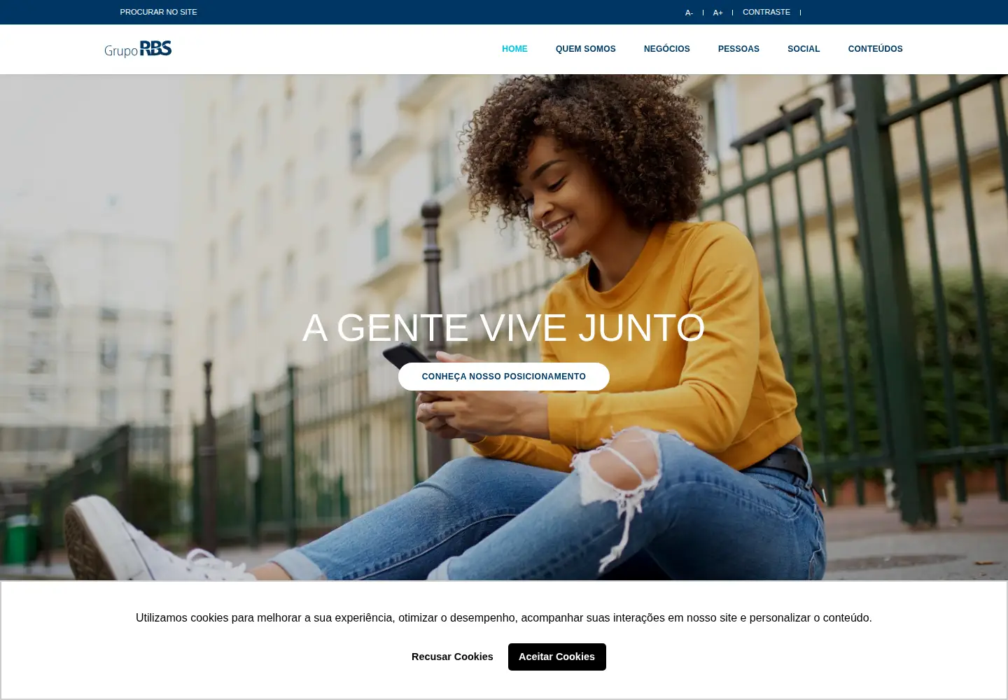 Screenshot of gruporbs.com.br