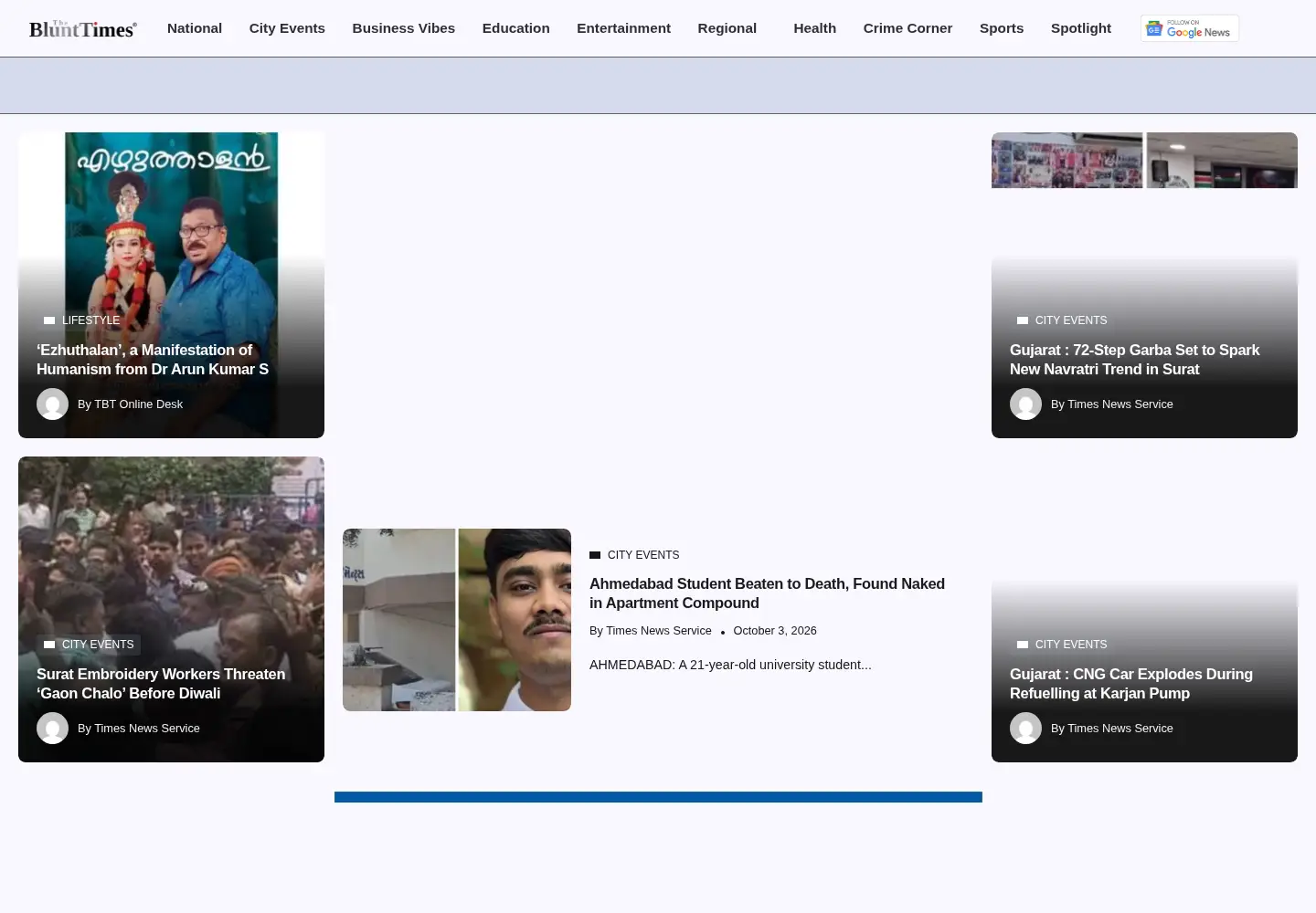 Screenshot of theblunttimes.in
