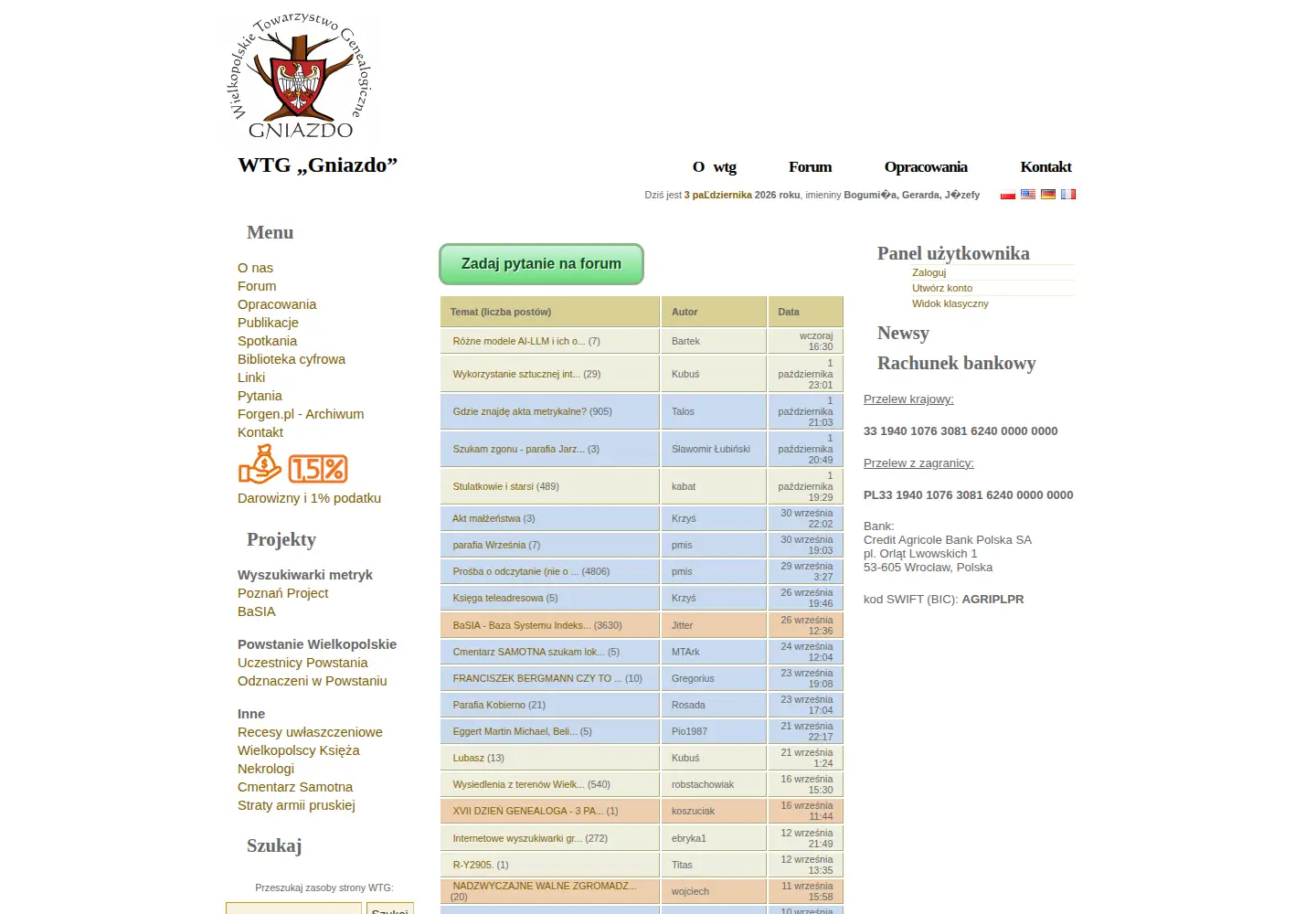 Screenshot of wtg-gniazdo.org