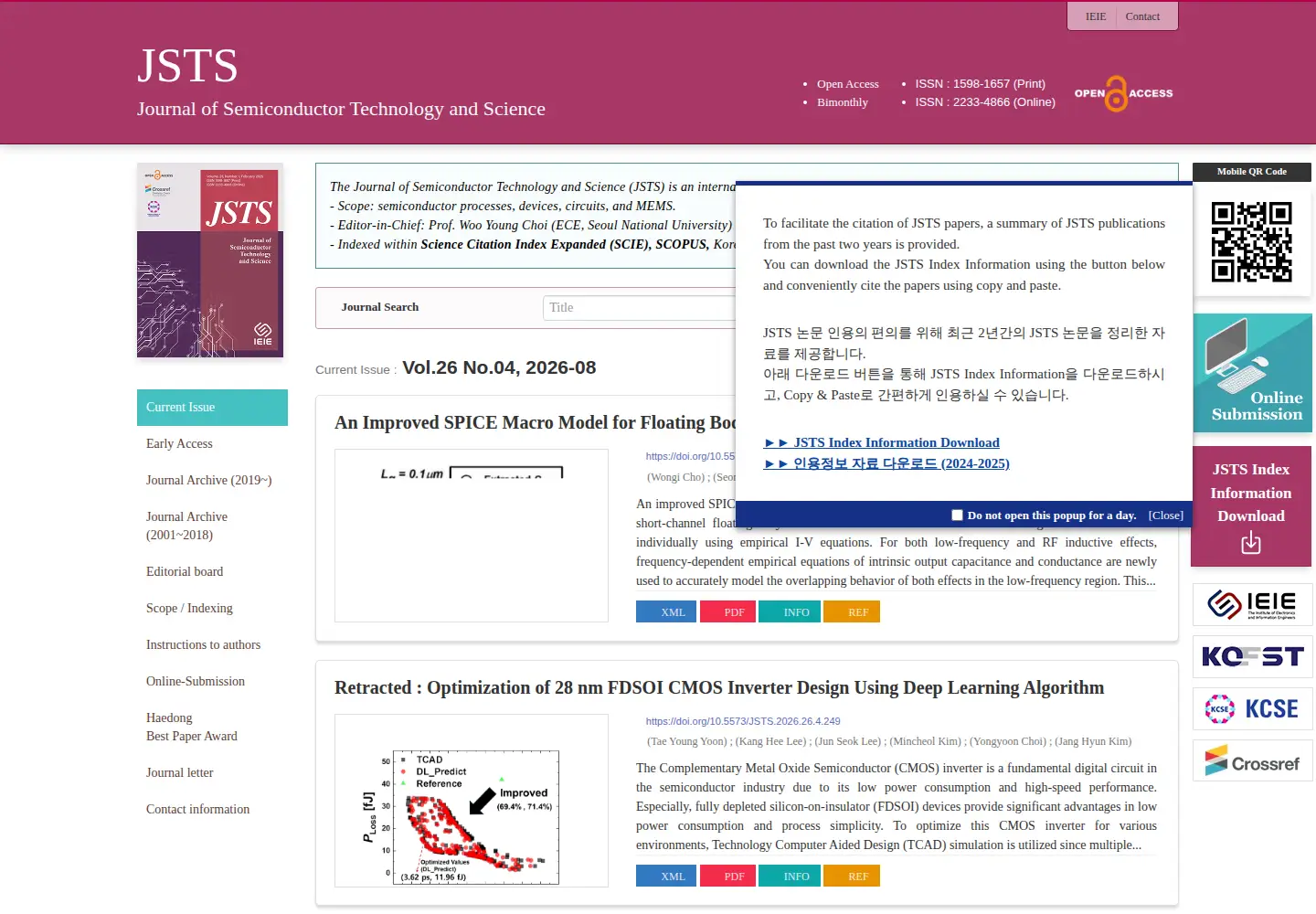 Screenshot of jsts.org