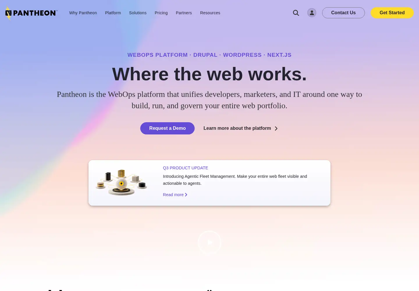 Screenshot of pantheon.io