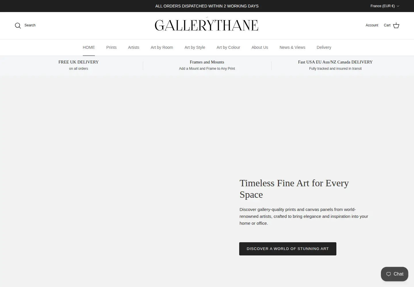 Screenshot of gallerythane.com