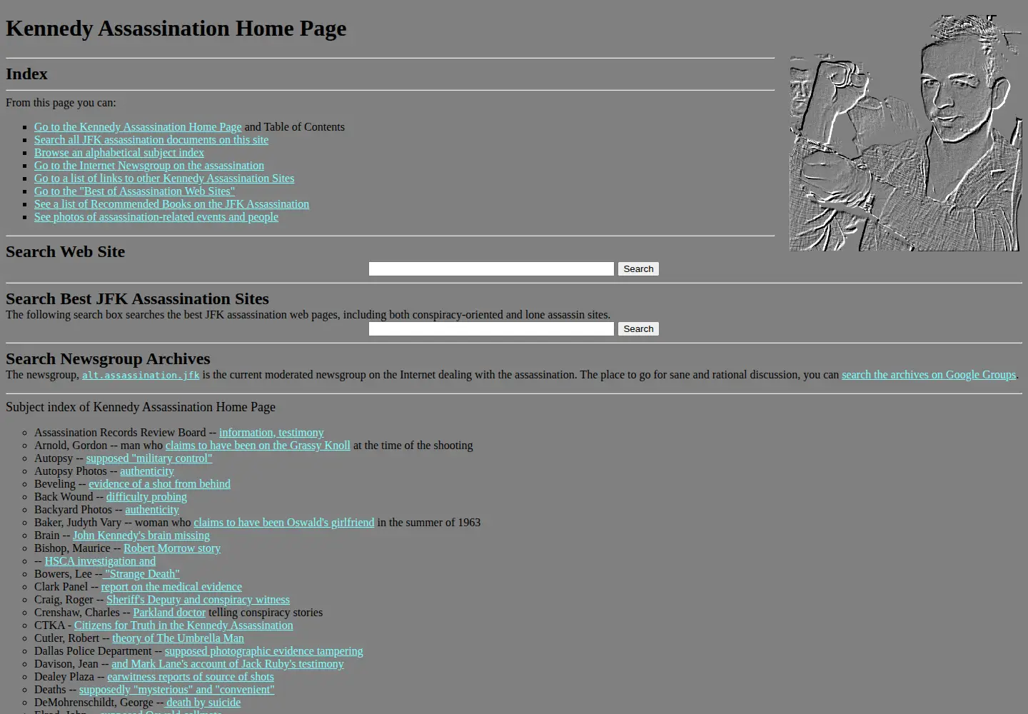 Screenshot of jfkassassination.net