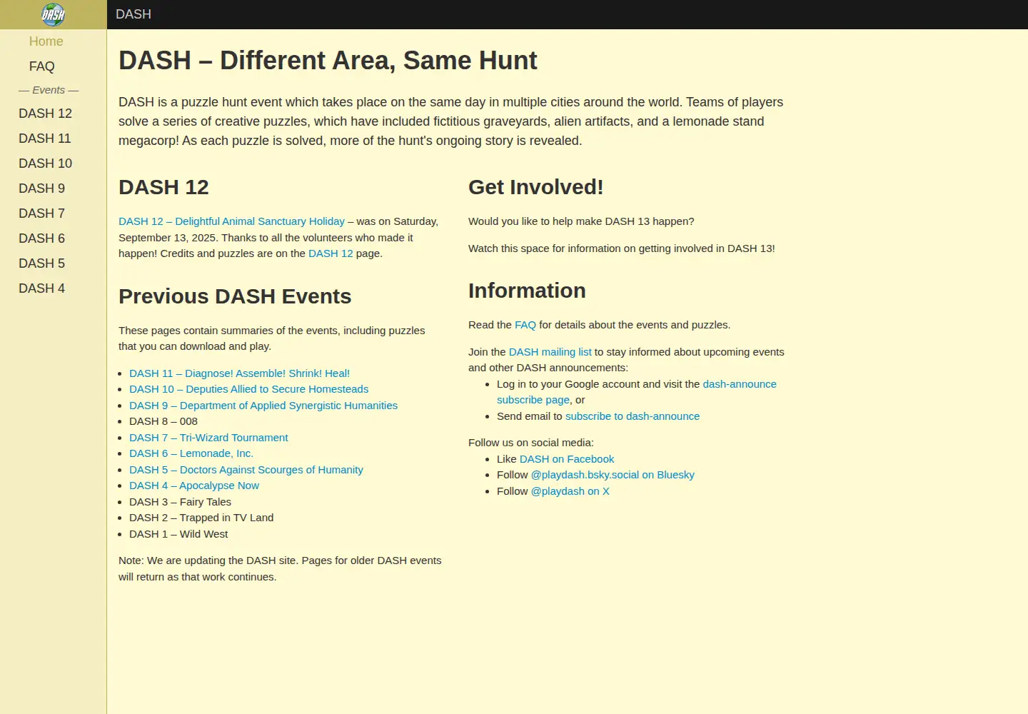 Screenshot of playdash.org