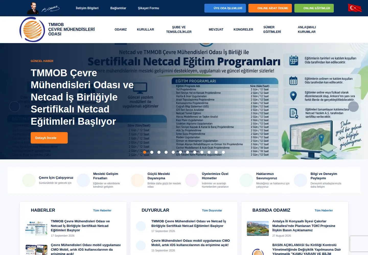Screenshot of cmo.org.tr
