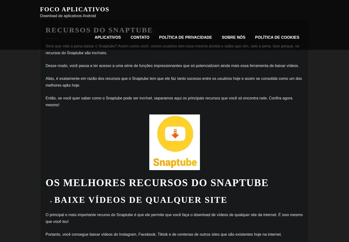 Captured homepage of pedagogiaemfoco.pro.br in the current scan
