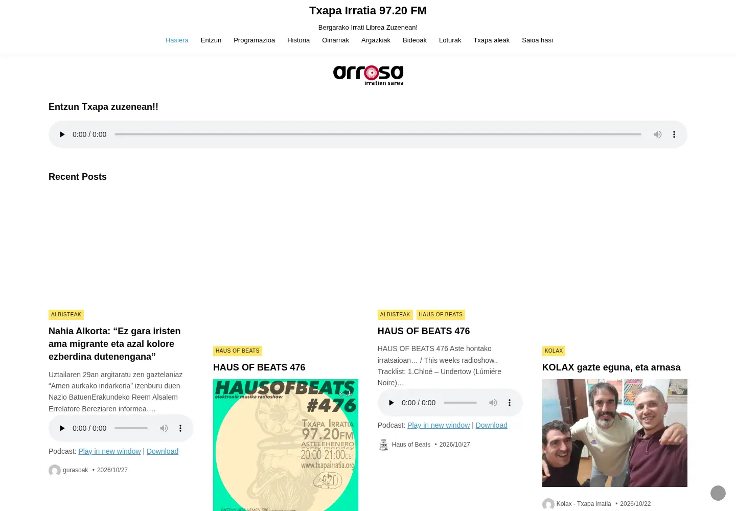 Screenshot of txapairratia.org