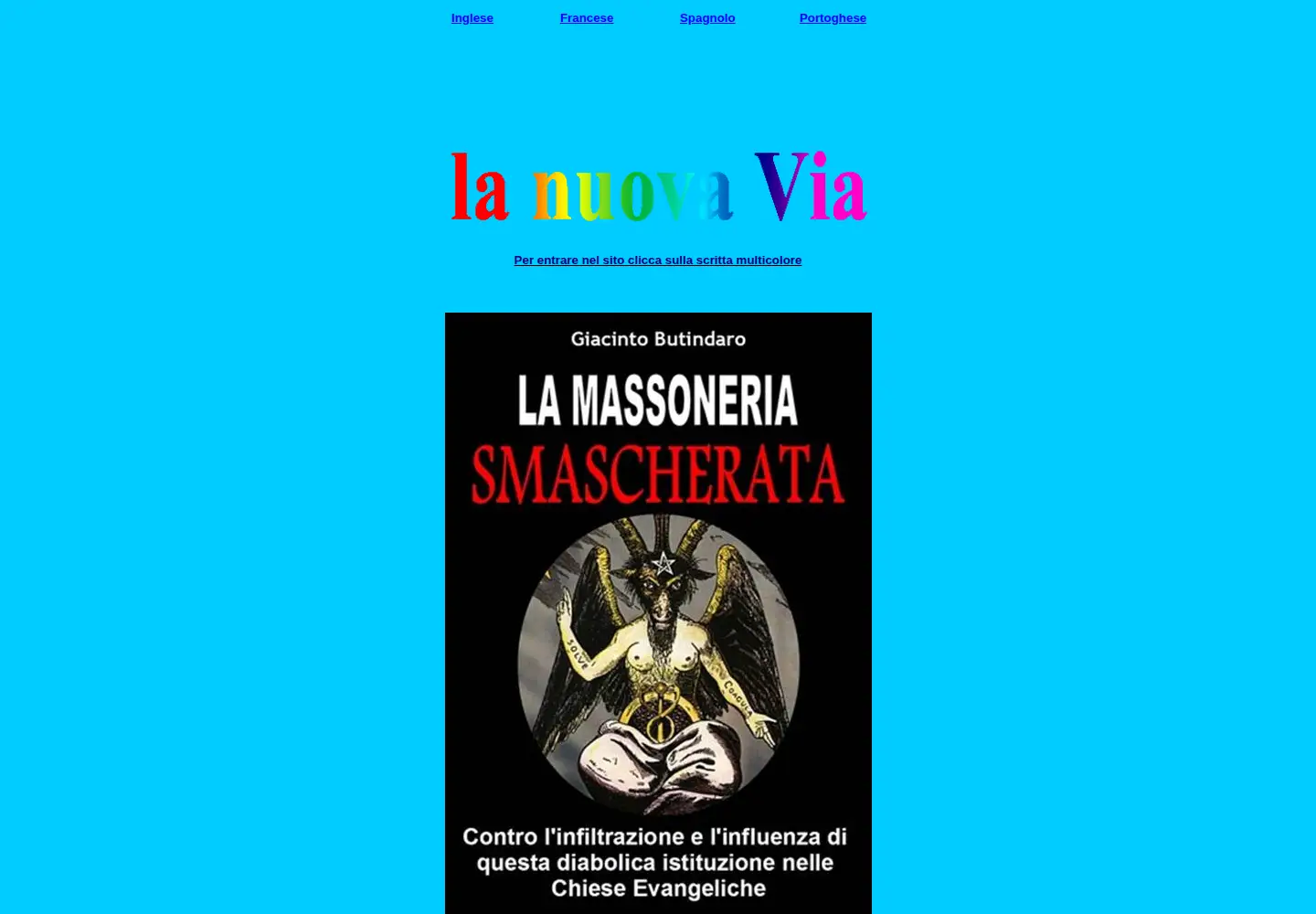 Captured homepage of lanuovavia.org in the current scan