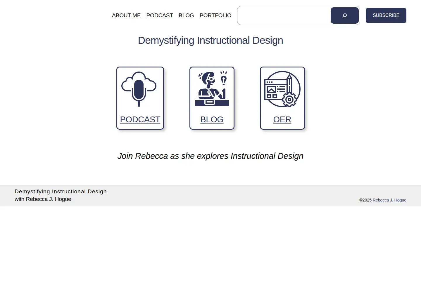 Screenshot of demystifyinginstructionaldesign.com