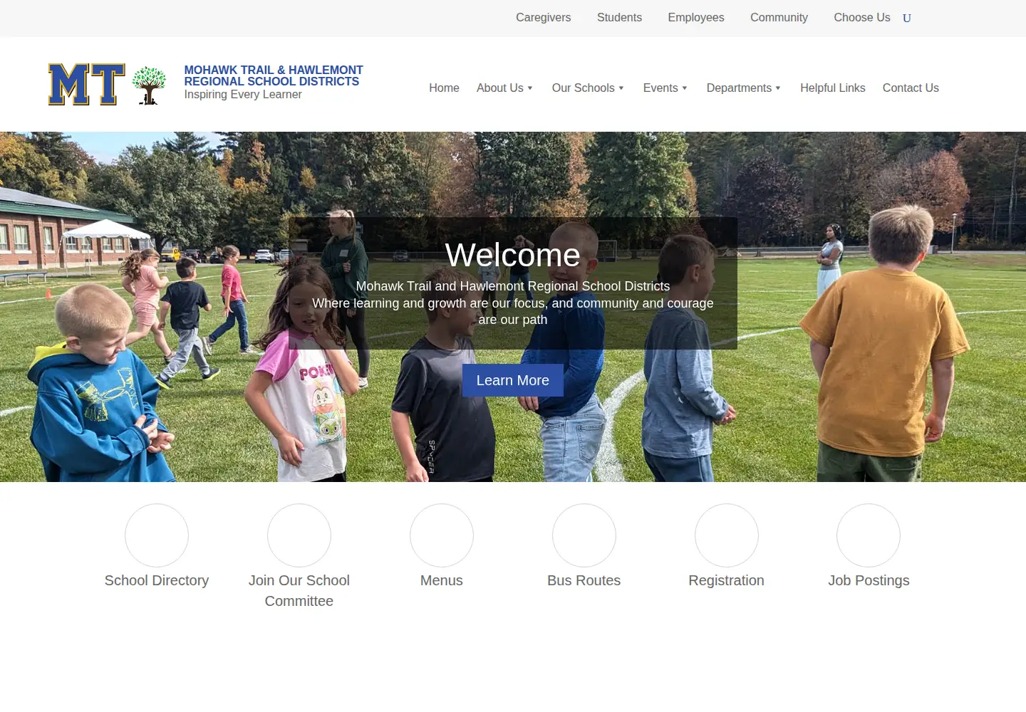 Captured homepage of mohawkschools.org in the current scan