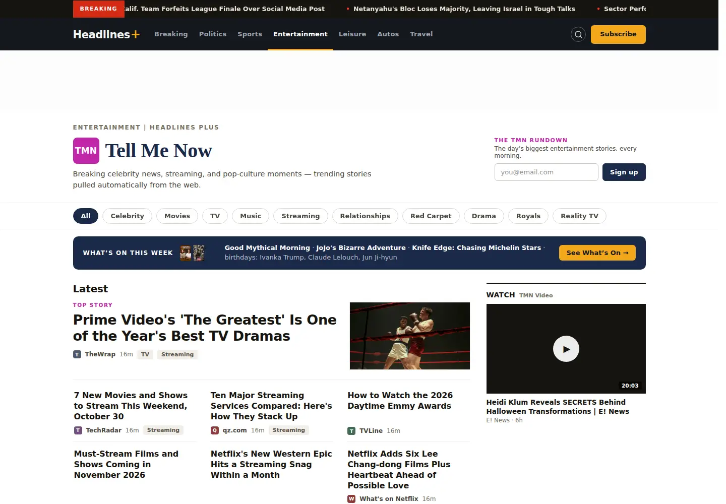 Screenshot of tellmenow.com