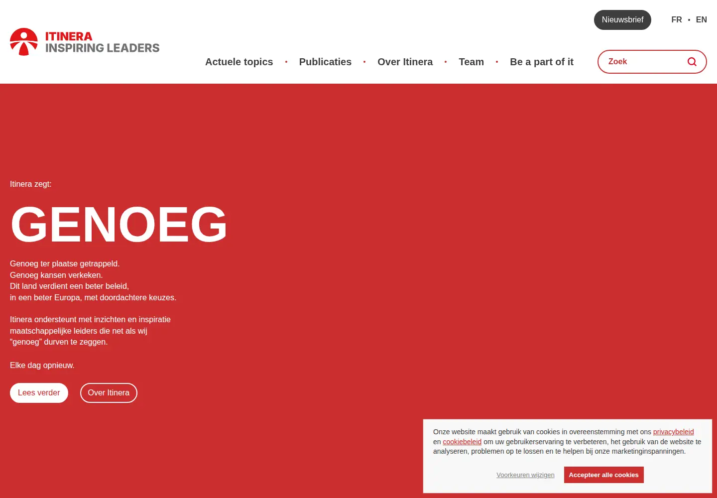 Screenshot of itinerainstitute.org