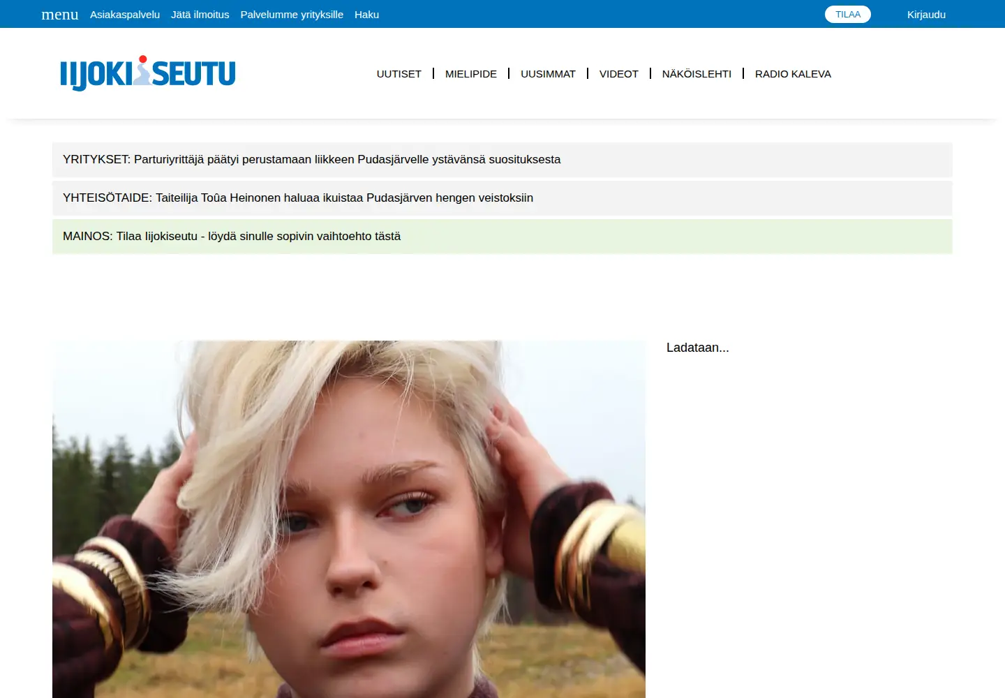 Screenshot of iijokiseutu.fi