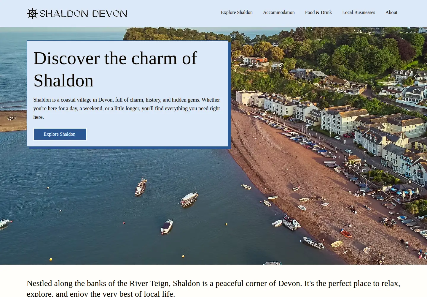 Screenshot of shaldon-devon.co.uk