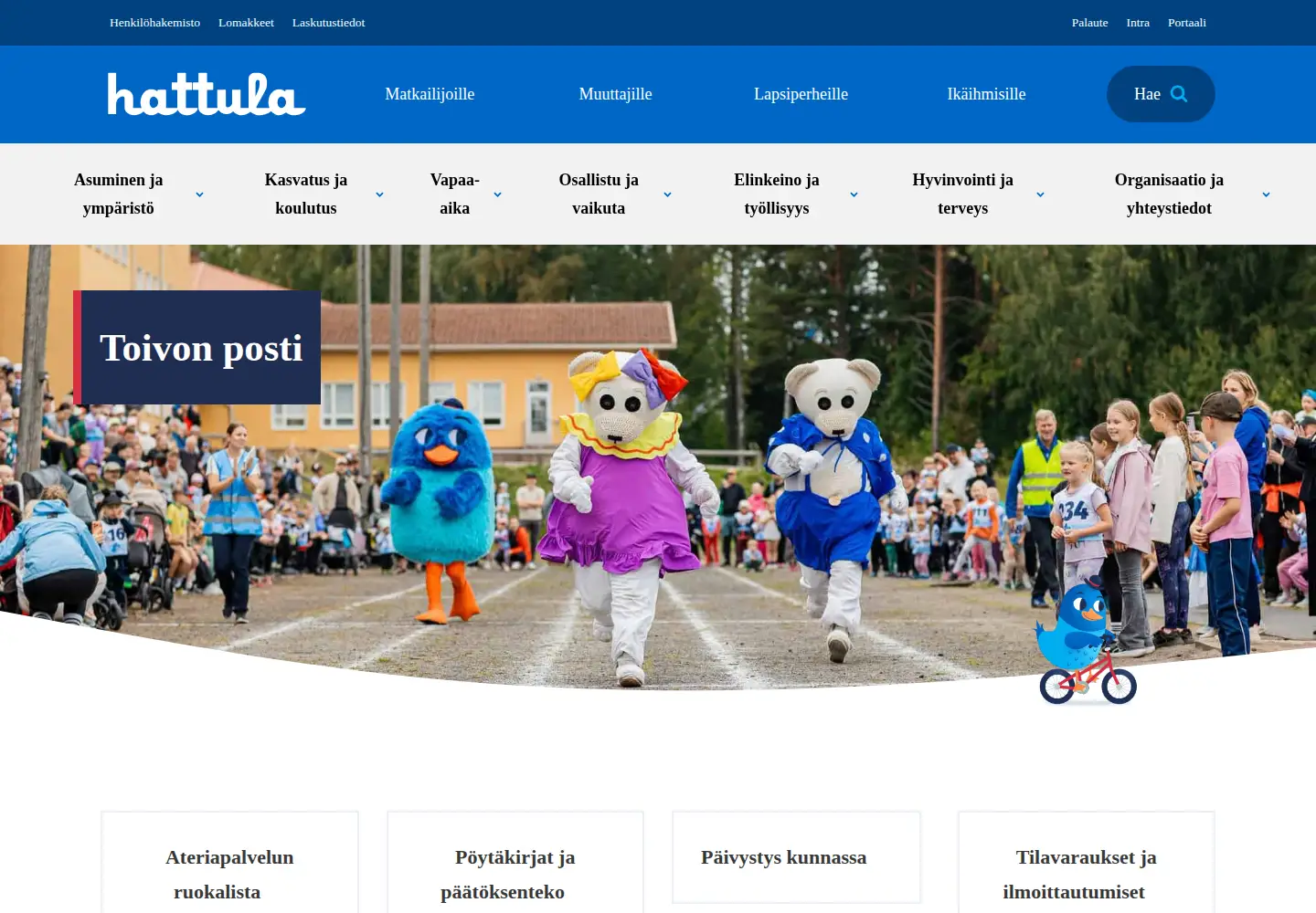 Screenshot of hattula.fi