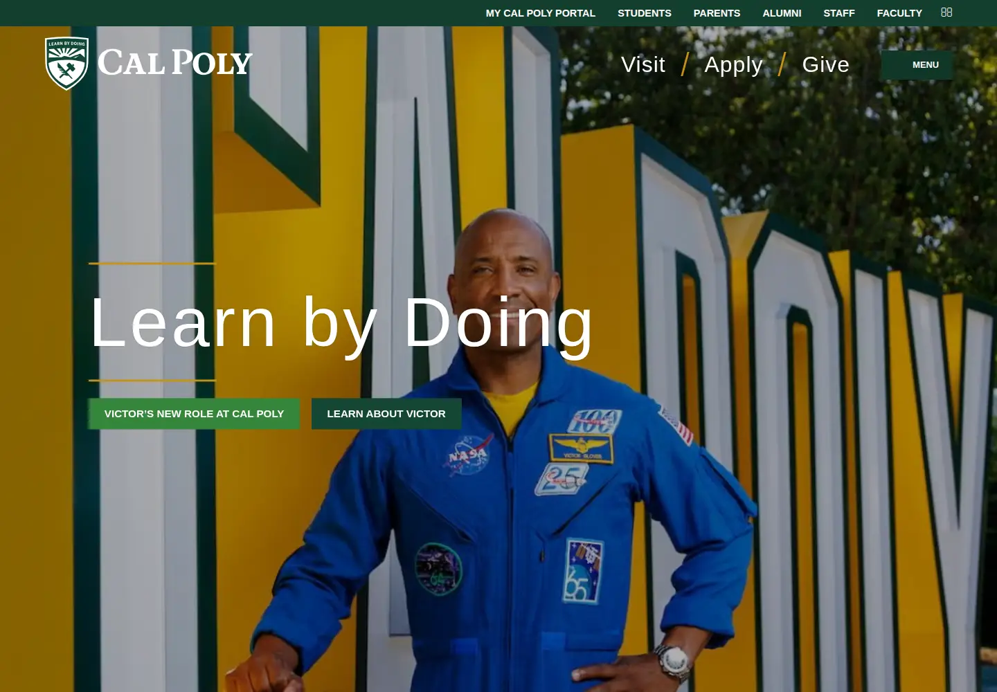 Screenshot of calpoly.edu