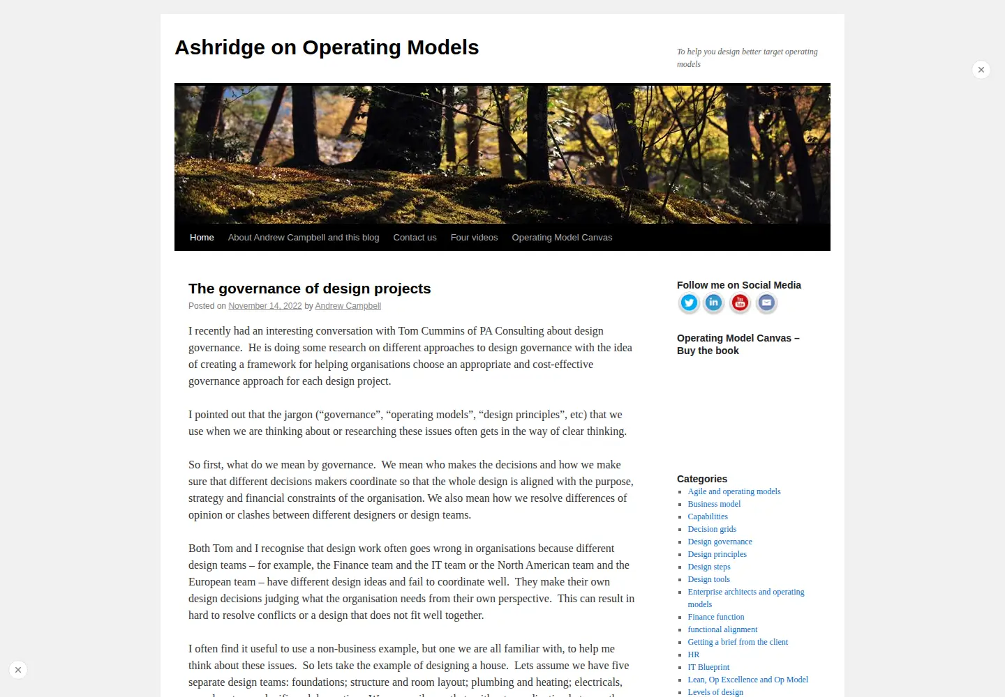 Captured homepage of ashridgeonoperatingmodels.com in the current scan