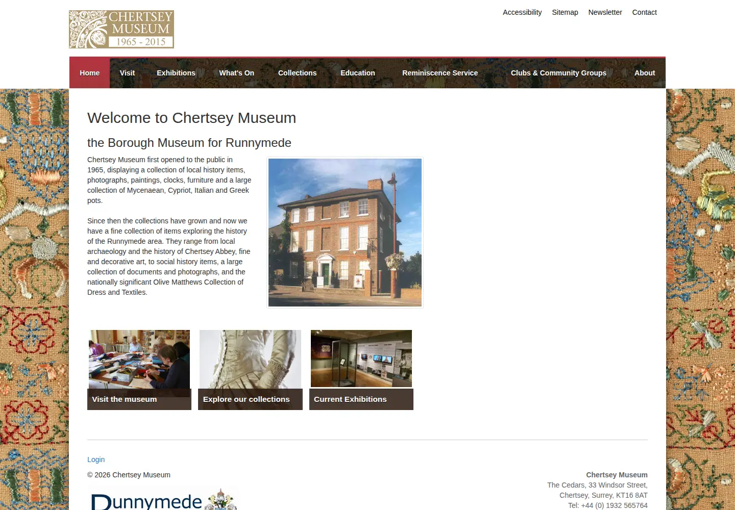 Screenshot of chertseymuseum.org