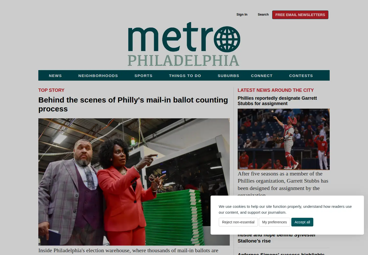 Screenshot of metrobostonnews.com