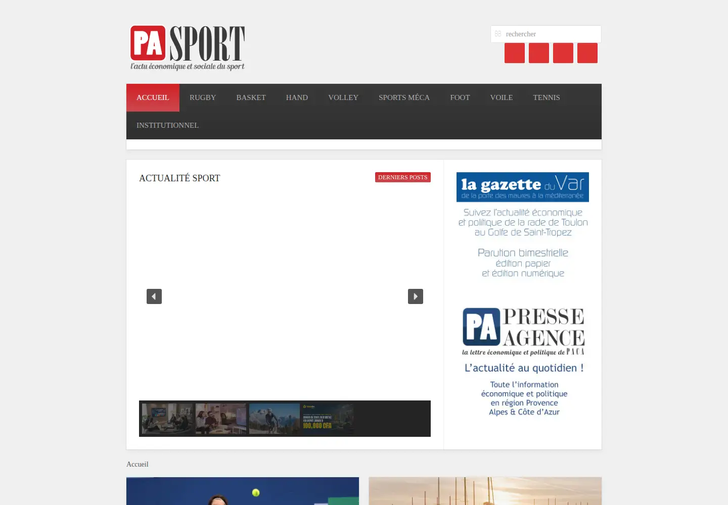 Screenshot of pa-sport.fr