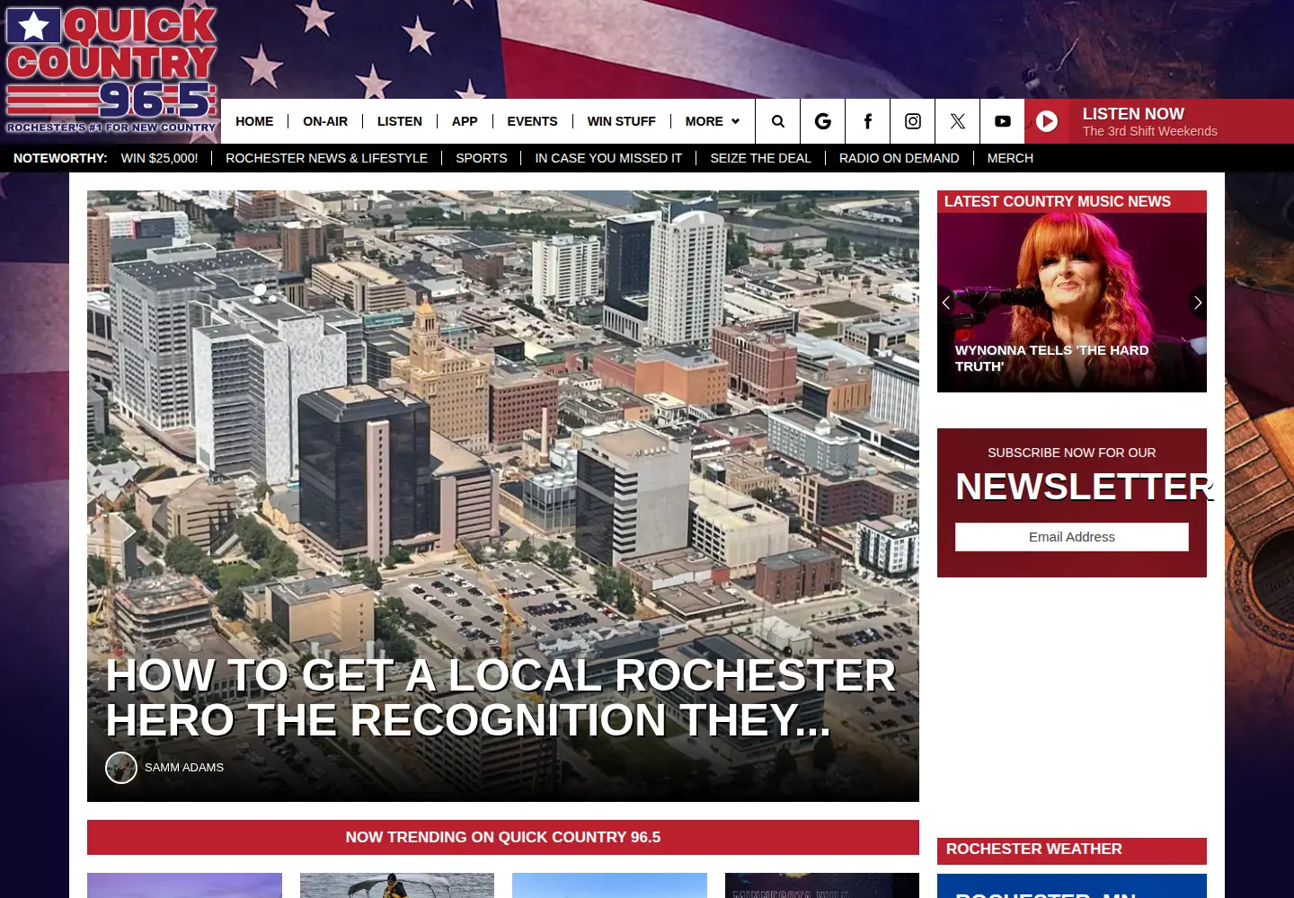 Screenshot of quickcountry.com