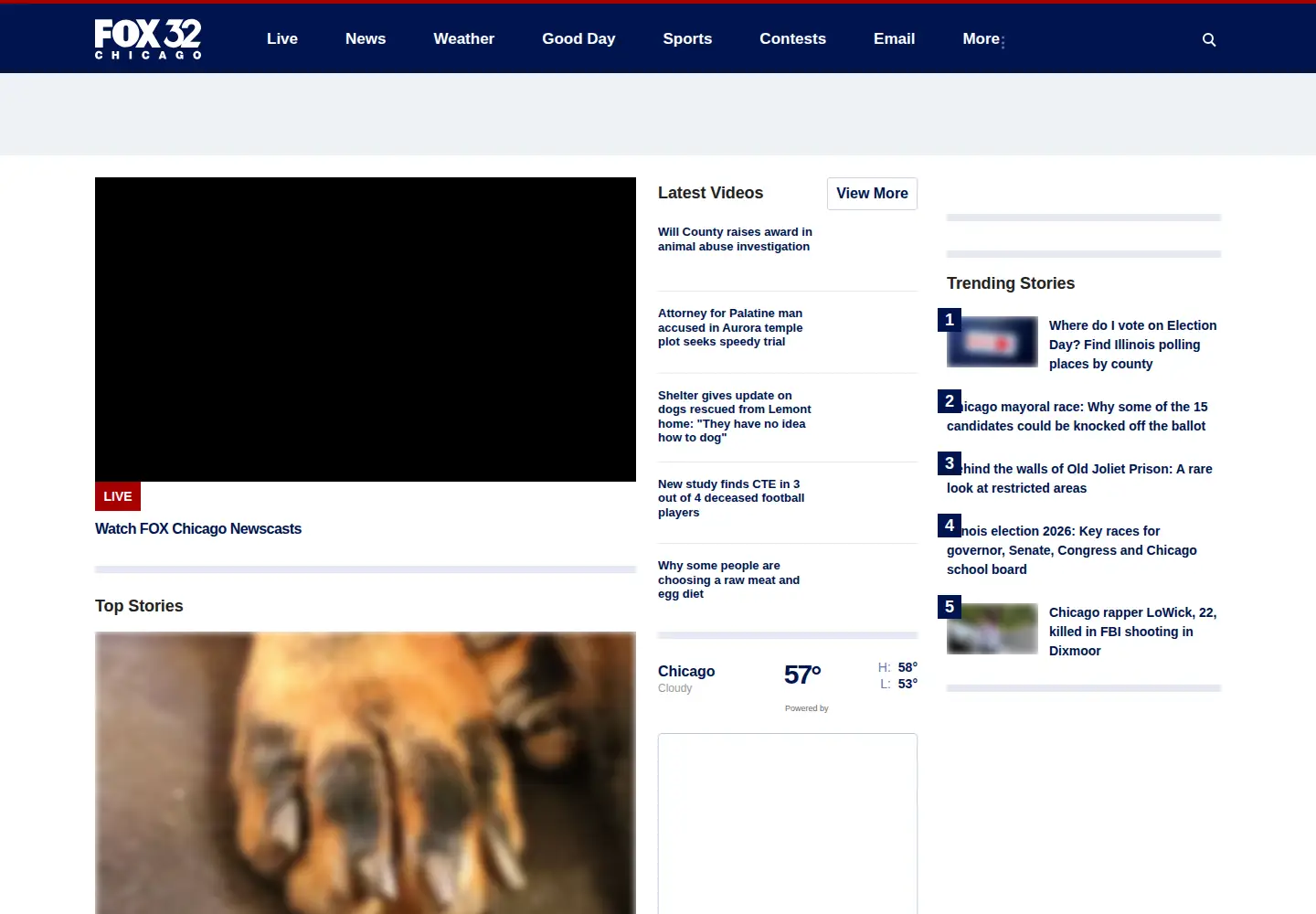 Screenshot of foxchicago.com