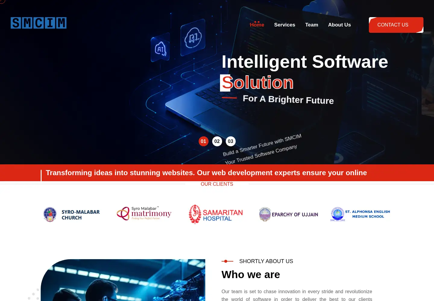 Captured homepage of smcim.org in the current scan