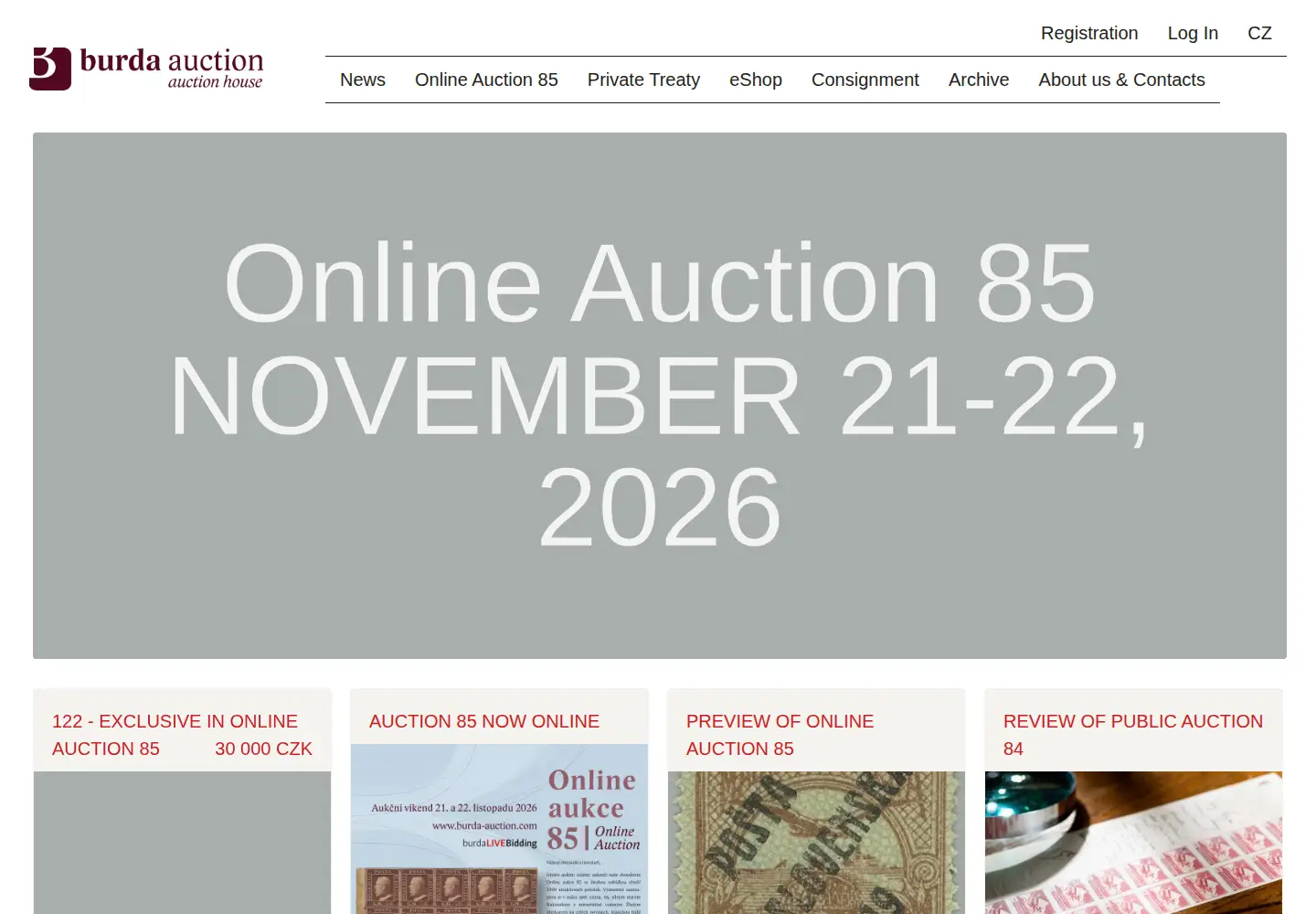 Screenshot of burda-auction.com