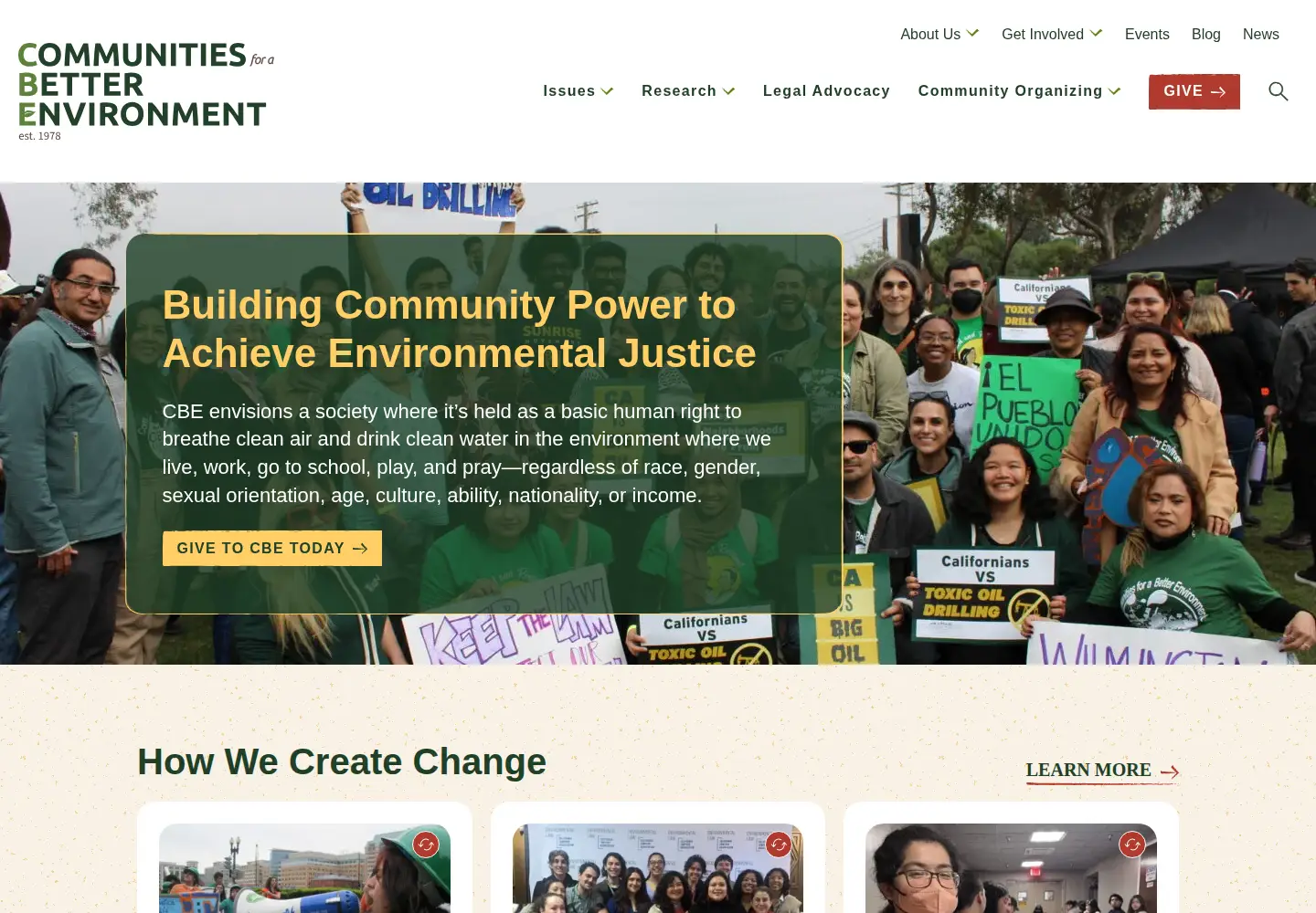 Screenshot of cbecal.org