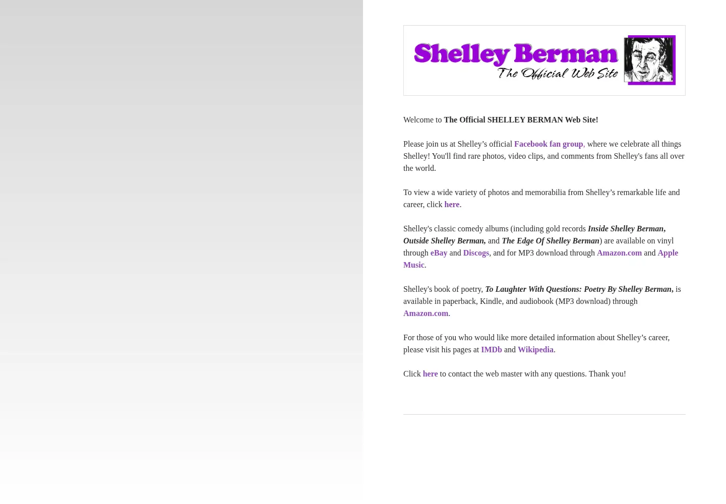 Screenshot of shelleyberman.com