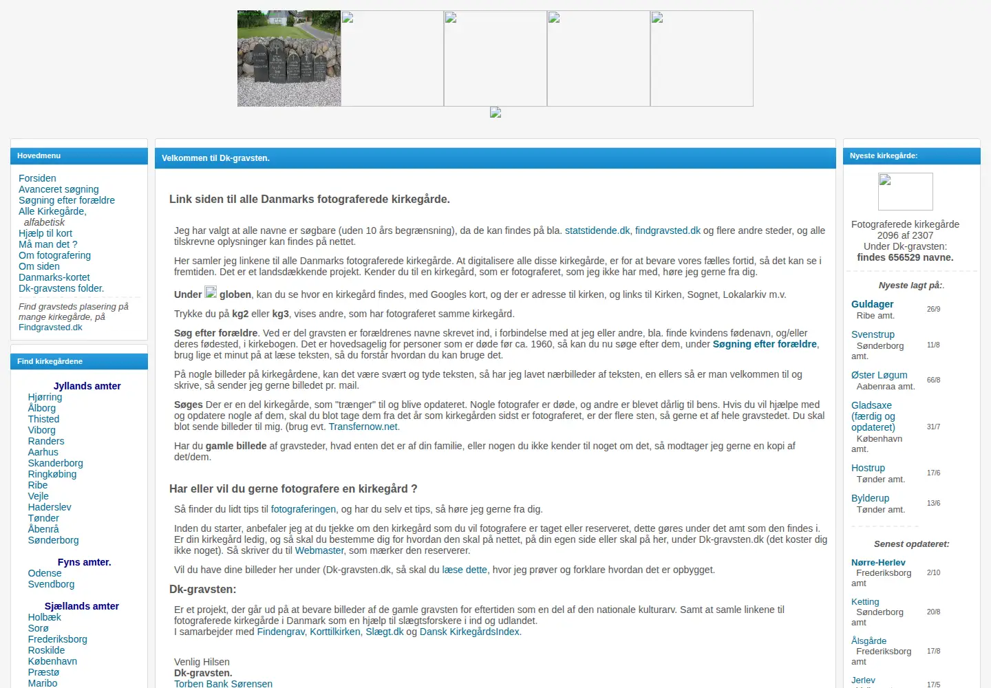 Screenshot of dk-gravsten.dk