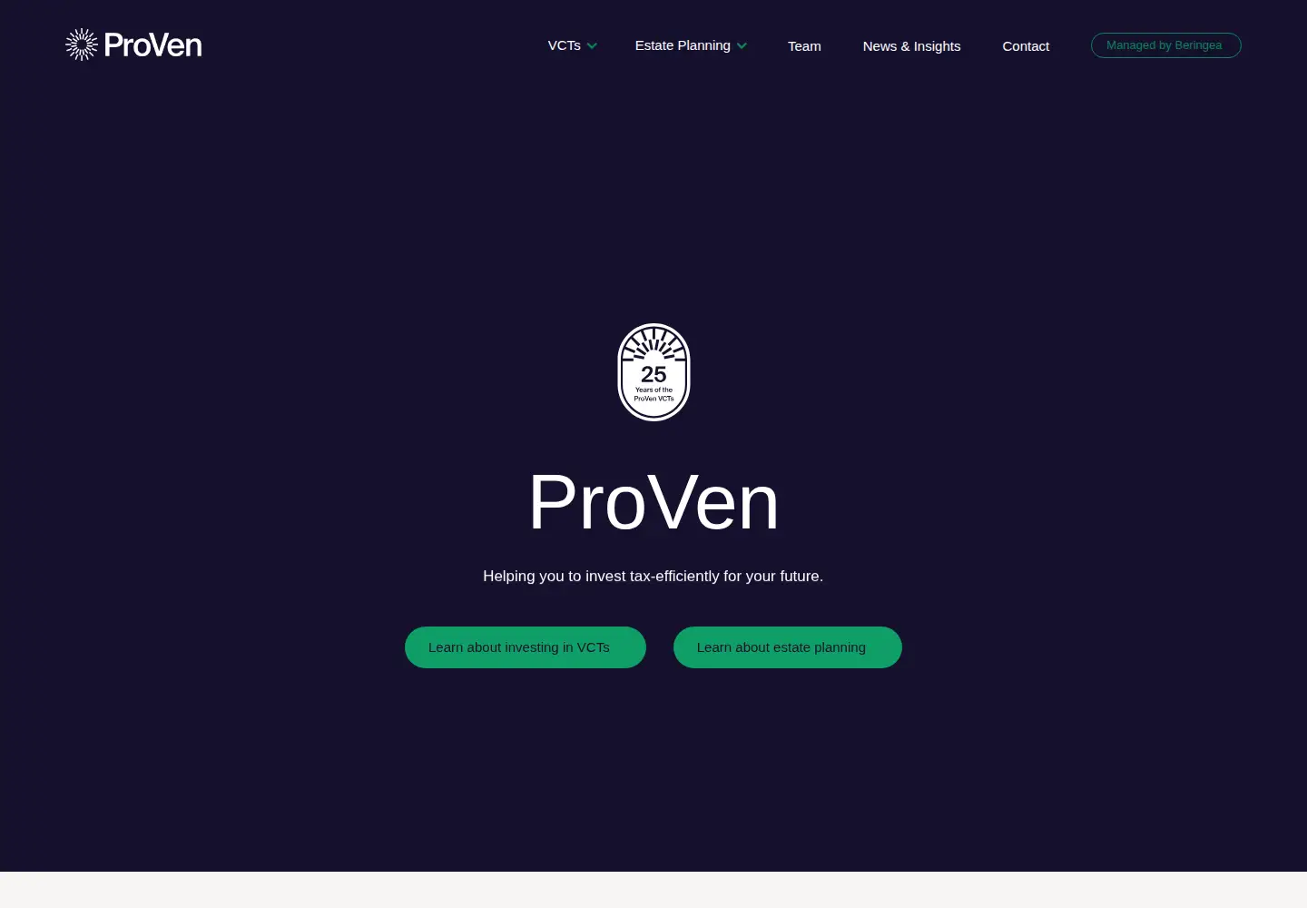 Captured homepage of provenvcts.co.uk in the current scan