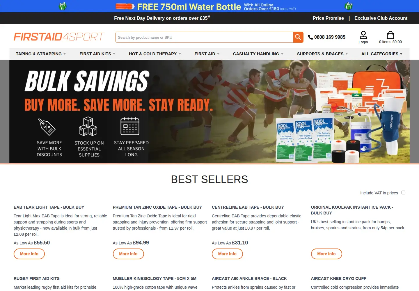 Screenshot of firstaid4sport.co.uk