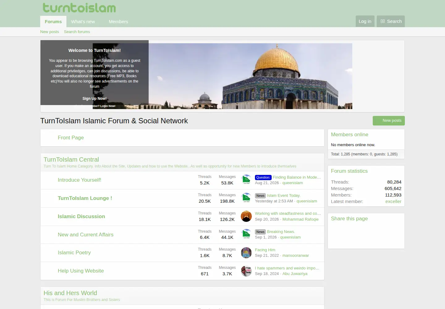 Screenshot of turntoislam.com