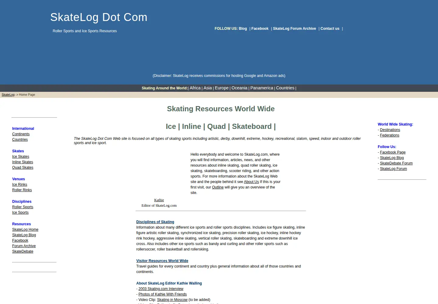 Screenshot of skatelog.com