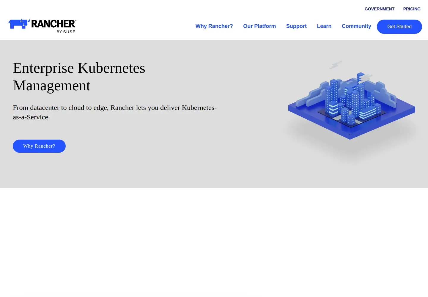 Screenshot of rancher.com