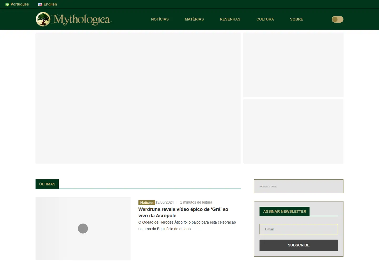 Screenshot of mythologica.com.br