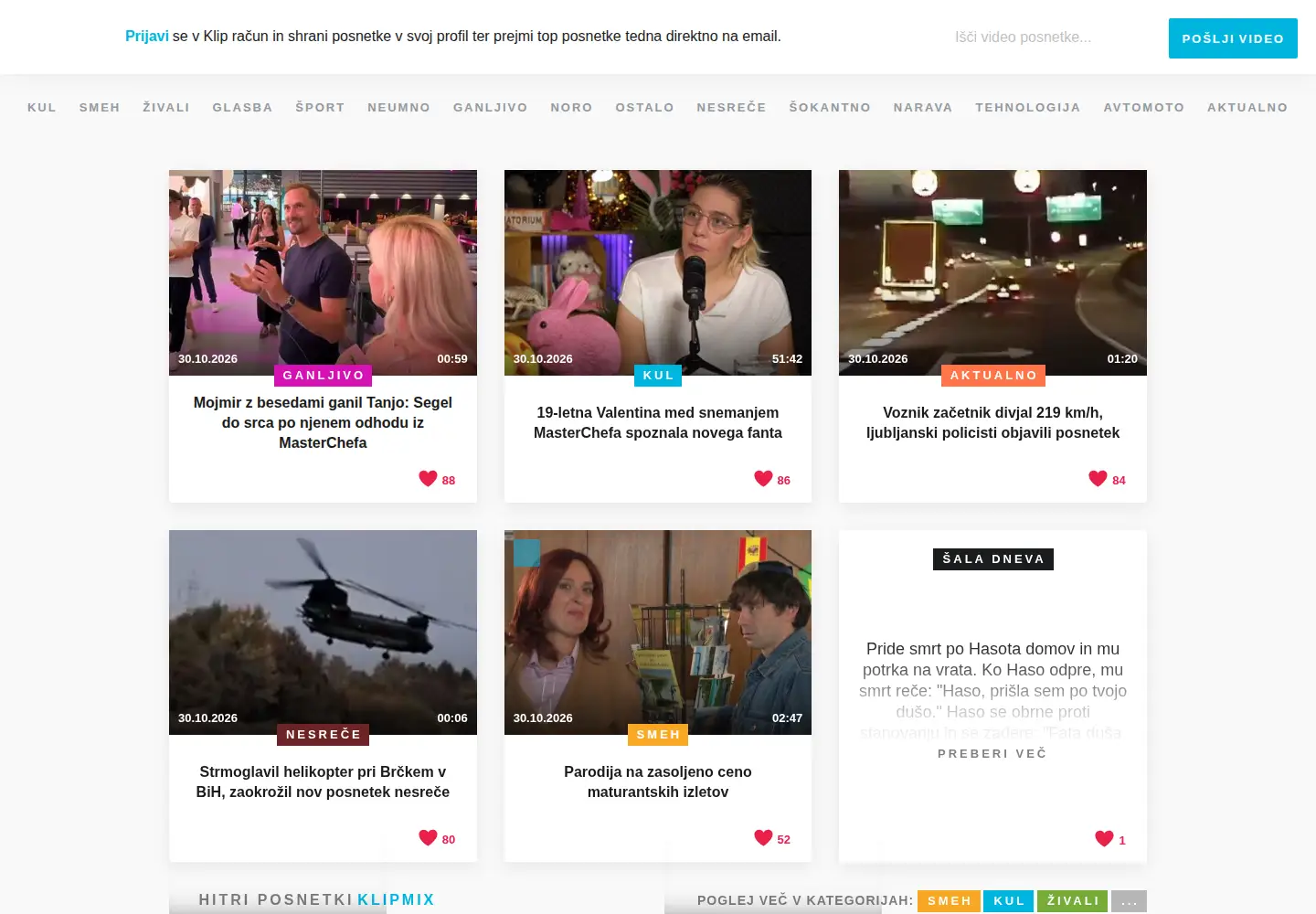Screenshot of klip.si