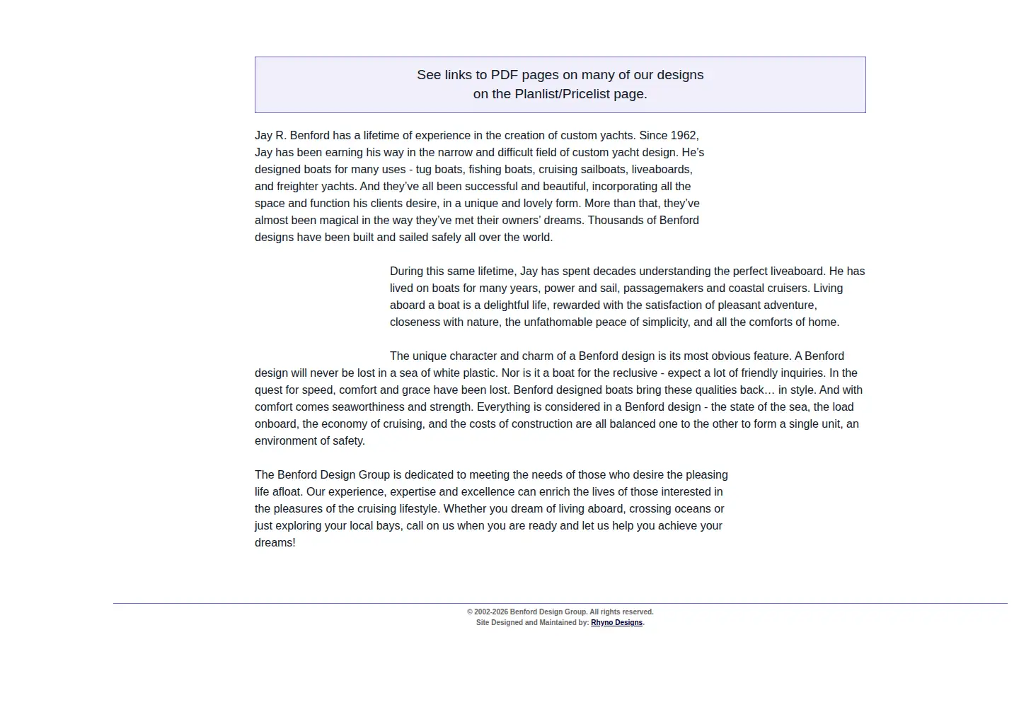 Captured homepage of benford.us in the current scan