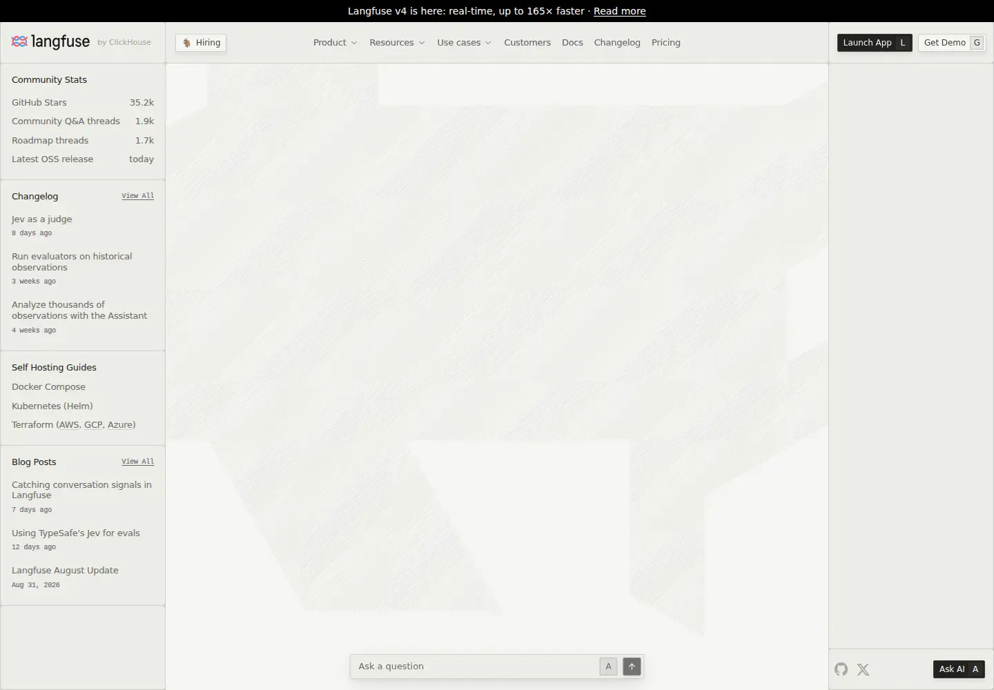 Screenshot of langfuse.com