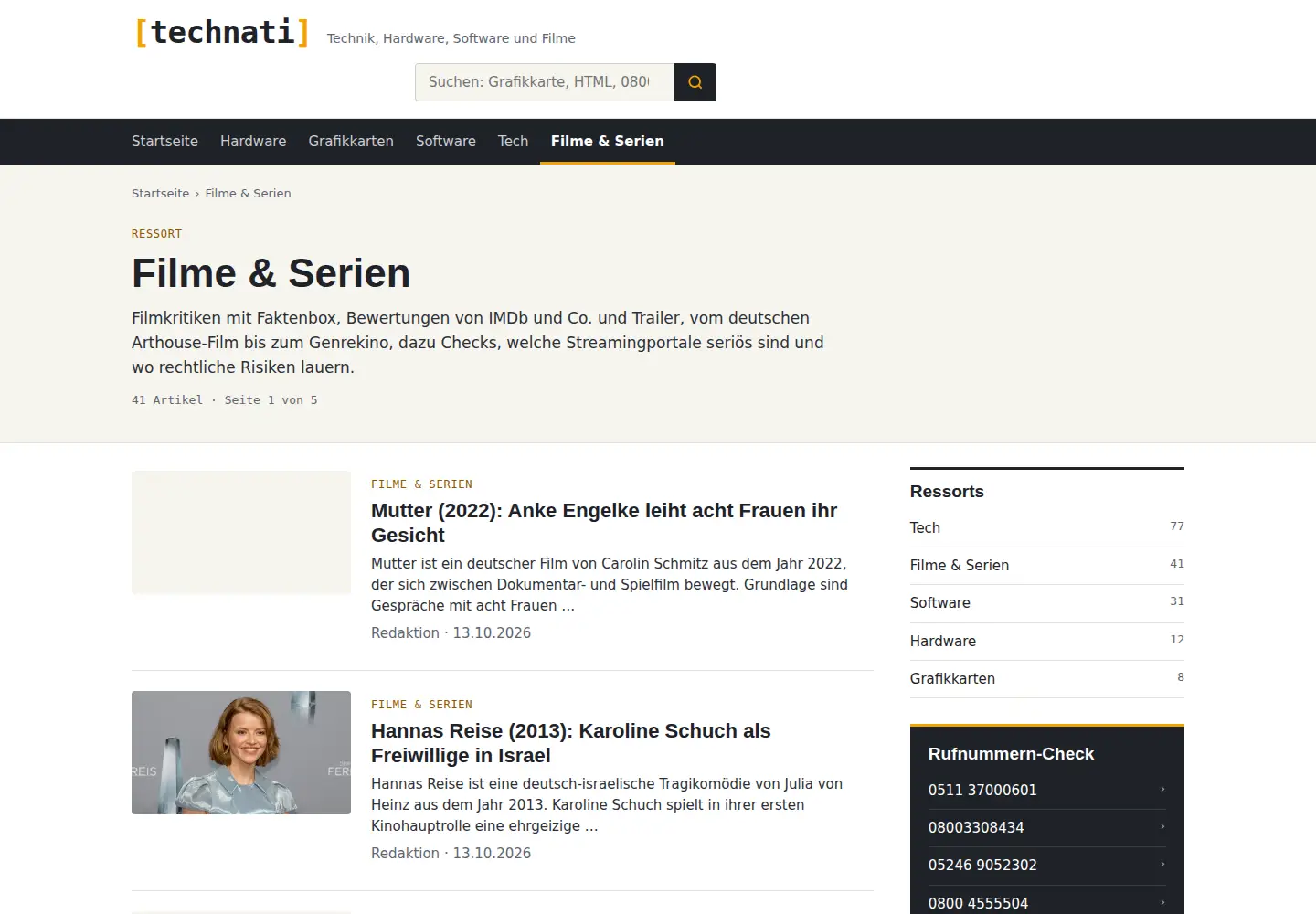Screenshot of cinetastic.de