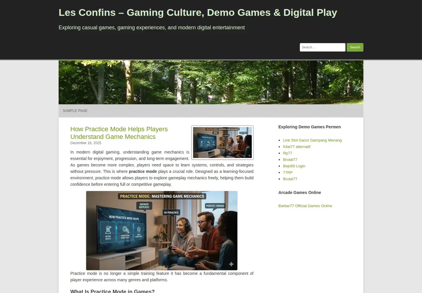 Captured homepage of lesconfins.com in the current scan