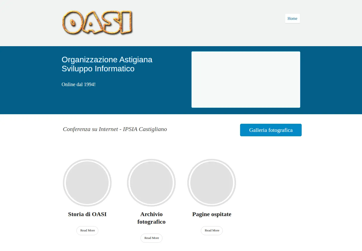Captured homepage of oasi.asti.it in the current scan