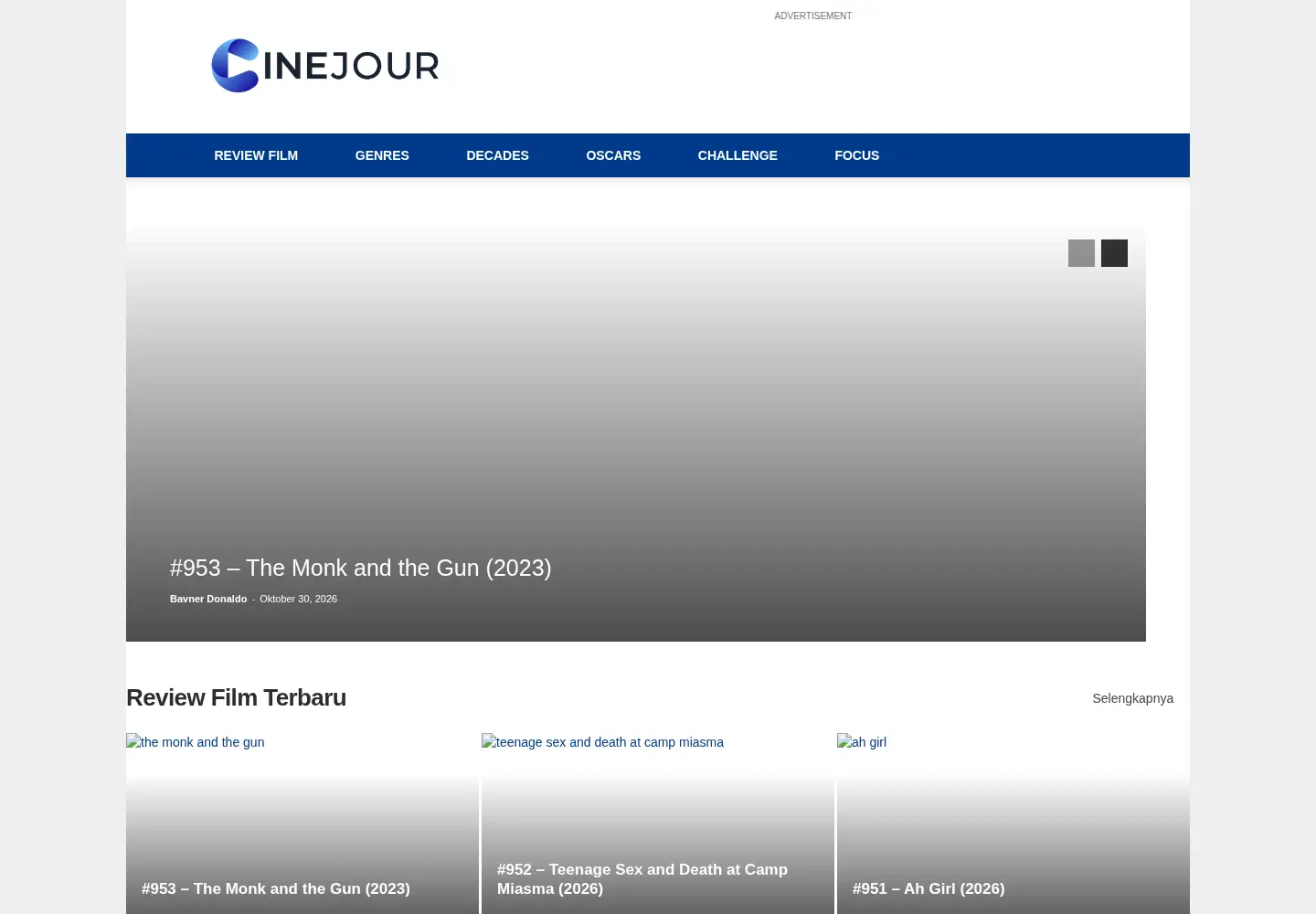 Screenshot of cinejour.com