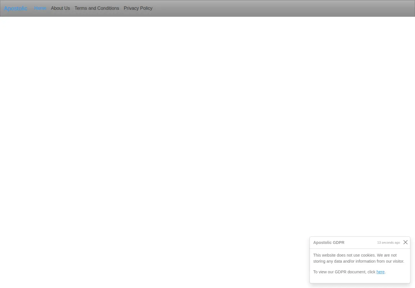 Screenshot of apostolic.net