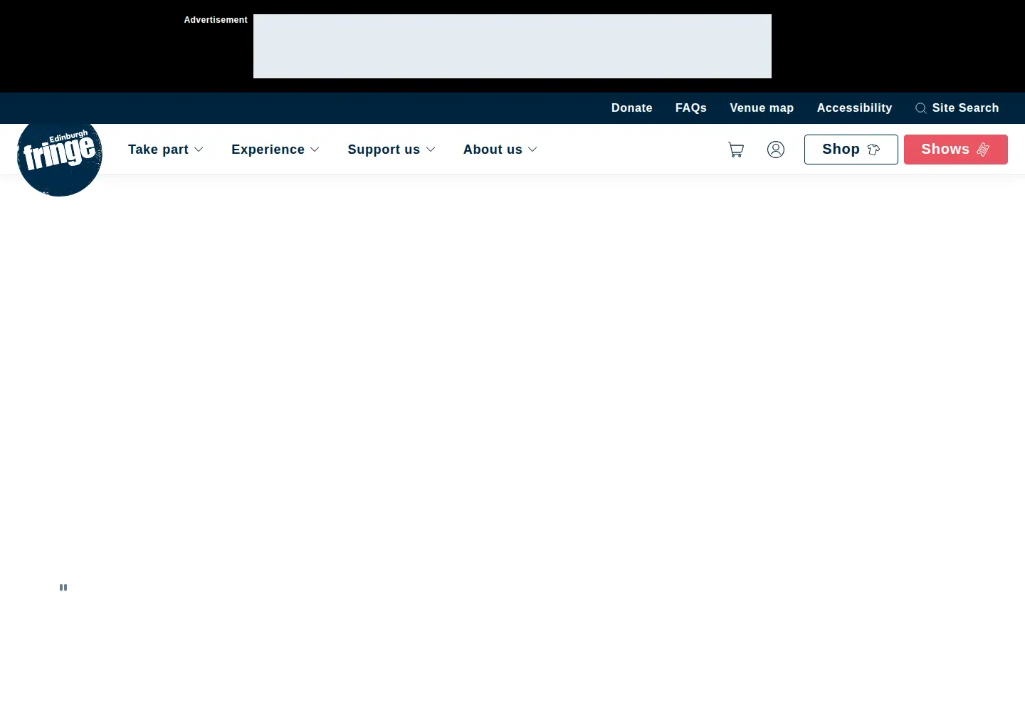Screenshot of edfringe.com