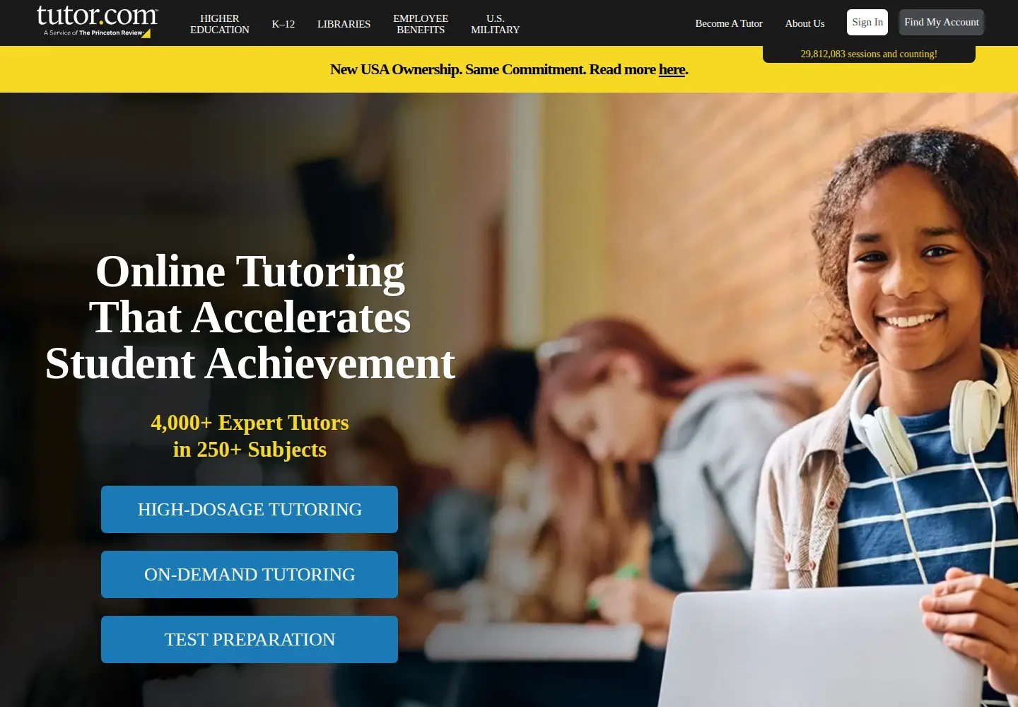 Screenshot of tutor.com