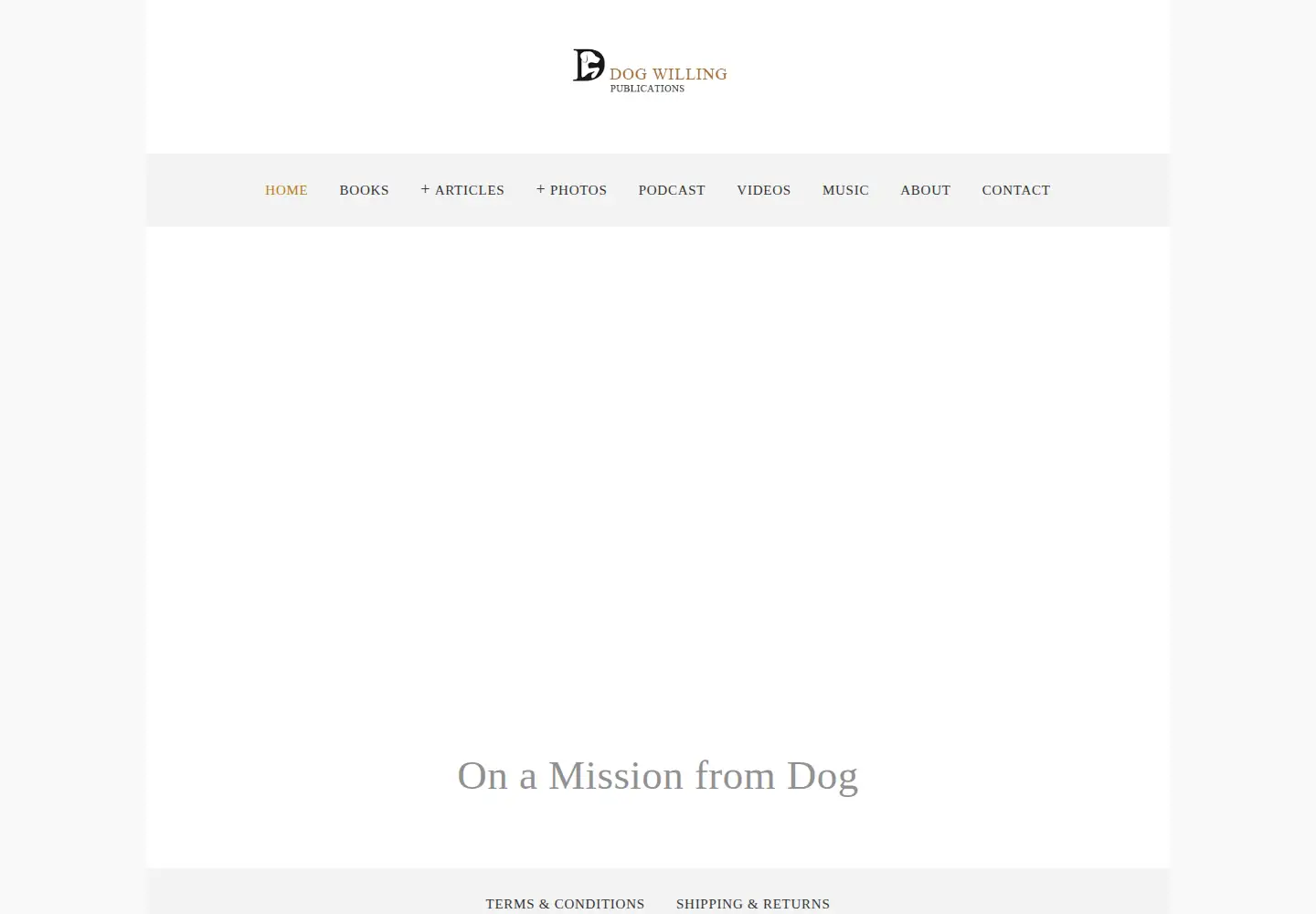 Captured homepage of dogwilling.ca in the current scan